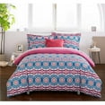 thumbnail image 1 of Chic Home  Jomei 6 Piece Reversible Duvet Cover Set - Fuchsia - Twin, 1 of 2