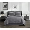 thumbnail image 1 of Chic Home Kamdan 7-Piece Stitched Quilt Set, King, Grey, 1 of 8