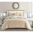 thumbnail image 1 of Chic Home Keimon 9-Piece Jacquard Comforter Set, King, Blush, 1 of 6