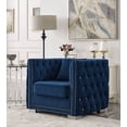 thumbnail image 1 of Chic Home Kristofel Velvet Upholstered Club Chair, Navy, 1 of 6