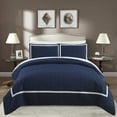 thumbnail image 1 of Chic Home Krystel 2-Piece Embroidered Duvet Cover Set, Twin, Navy, 1 of 3