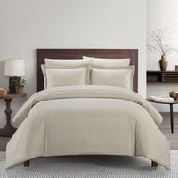 Chic Home Laurel Duvet Cover Set Graphic Herringbone Pattern Print Design Bed In A Bag Bedding - Sheets Pillowcases Pillow Shams Included - 7 Piece - Queen 90x90", Beige
