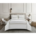 thumbnail image 1 of Chic Home Lexah 7-Piece Striped Cotton Duvet Cover Set, King, Taupe, 1 of 2