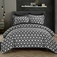 thumbnail image 1 of Chic Home Lovey 2-Piece Reversible Geometric Duvet Cover Set, Twin, Black, 1 of 4