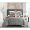 thumbnail image 1 of Chic Home Macy 10-Piece Jacquard Woven Geometric Bed in a Bag Comforter Set, King, Gray, 1 of 7