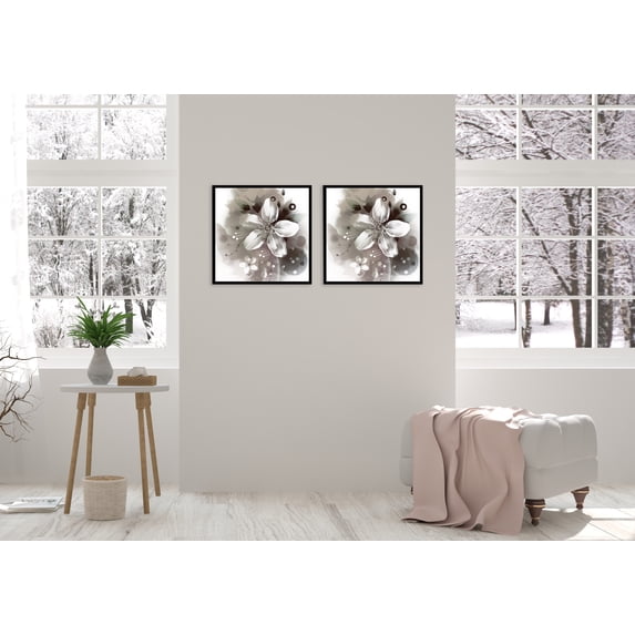 Chic Home Magnolia 2 Piece Set Framed Wrapped Canvas Wall Art