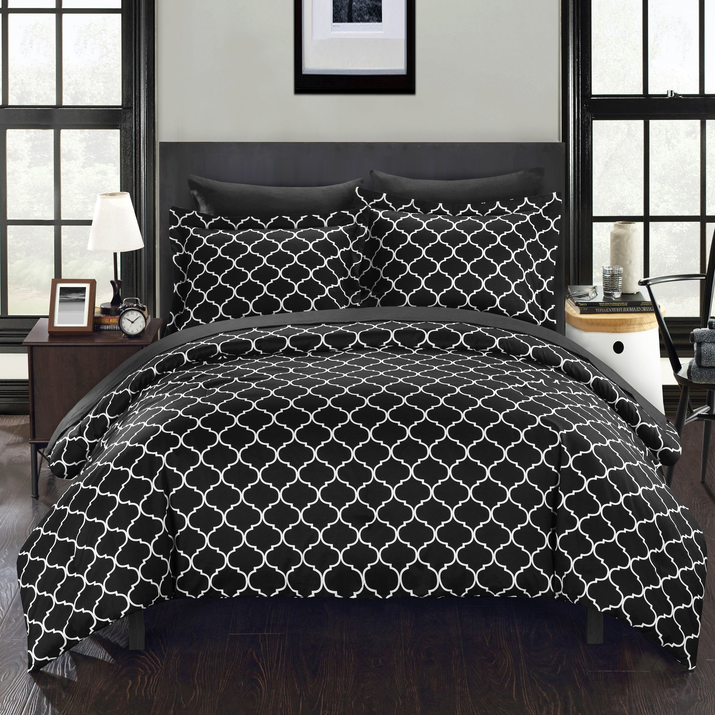 Chic Home Maitland 7-Piece Reversible Geometric Color Comforter