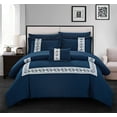 thumbnail image 1 of Chic Home Mason 8-Piece Applique Comforter Set, King, Navy, 1 of 2