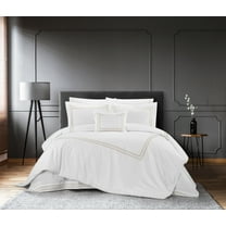 Chic Home Miliani 4-Piece Solid Color Cotton Comforter Set, King, Gold