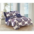 thumbnail image 1 of Chic Home Miranda 4-Piece Reversible Abstract Quilt Set, King, Navy, 1 of 2