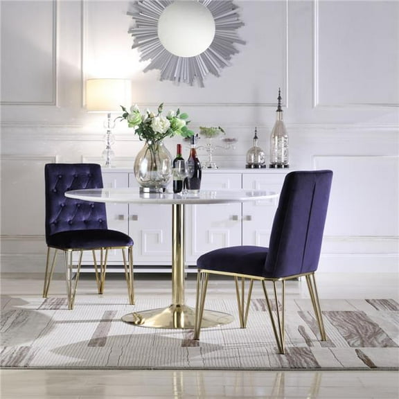 Chic Home Modern Contemporary Chic Home Freya Navy Dining Side Chair - Navy - 36.4 x 24.4 x 18.7 in.