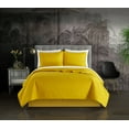 thumbnail image 1 of Chic Home Nika 5-Piece Box stitched Quilt Set, Twin X-Long, Yellow, 1 of 2