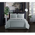 thumbnail image 1 of Chic Home Nika 7-Piece Box Stitched Quilt Set, King, Gray, 1 of 2