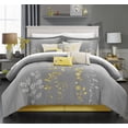thumbnail image 1 of Chic Home Nits 12-Piece Embroidered Comforter Set, King, Yellow, 1 of 6