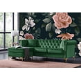 thumbnail image 1 of Chic Home Ohau Left Facing Velvet Upholstered Sectional Sofa, 1 of 6