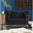 Chic Home Patton PU Leather Modern Contemporary Button Tufted with Gold