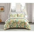 thumbnail image 1 of Chic Home Robyn 5-Piece Reversible Hand Painted Floral Duvet Set, Twin, Multi-Colored, 1 of 2