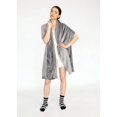 thumbnail image 1 of Chic Home Roux 1-Piece Solid Color Flannel Fleece Wrap, 22 x 88, Grey, 1 of 6