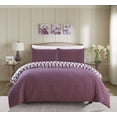 thumbnail image 1 of Chic Home Sabina 7-Piece Reversible Geometric Comforter Set, Queen, Purple, 1 of 2