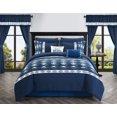 thumbnail image 1 of Chic Home Sevrin 20-Piece Color Block Comforter Set, Queen, Navy, 1 of 2