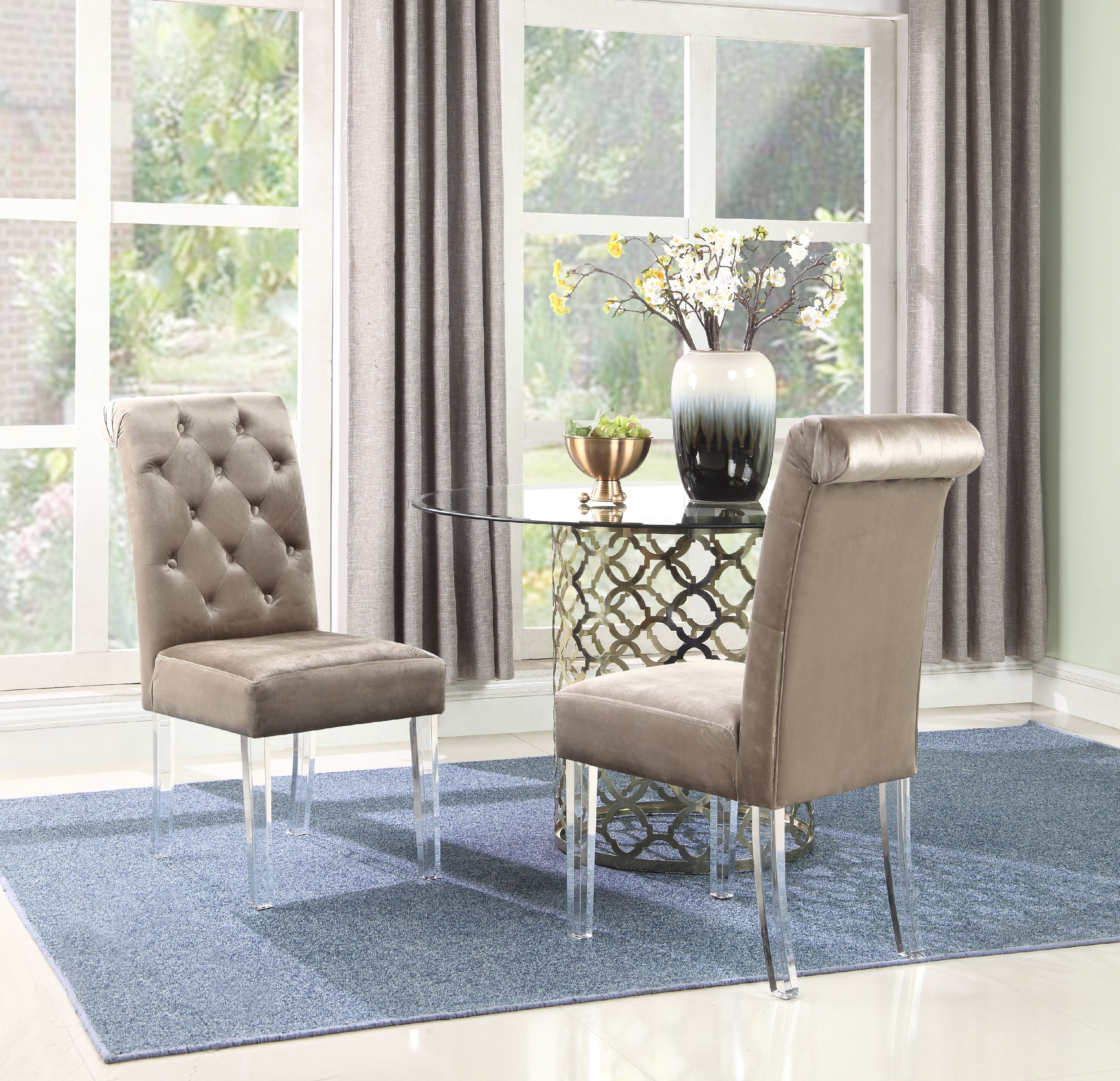 Chic Home Tate Dining Side Chair Velvet Upholstered(Set of 2)