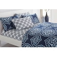 thumbnail image 1 of Chic Home VAL 6-Piece Graphic Sheet Set, Queen, Navy, 1 of 2