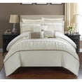 thumbnail image 1 of Chic Home Wanda 10-Piece Ruched Comforter Set, King, Beige, 1 of 2