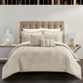 thumbnail image 1 of Chic Home Yasmine 9-Piece Embroidered Comforter Set, King, Beige, 1 of 3