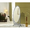 thumbnail image 1 of Chic Home York Mirror Modern Free standing Spindle accent legs Floor Mirror, Silver, 1 of 4