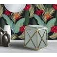thumbnail image 1 of Chic Home Zeleeka Ottoman Brass Finished Stainless Steel X Frame Velvet Bench, Grey, 1 of 5