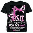 Chic Ice Skating TShirt with Pink Figure Skates JUST skate Women's