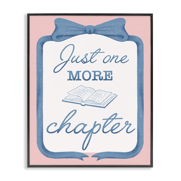 Stupell Industries Chic Just One More Chapter Black Framed Giclee Art, design by Marcus Prime