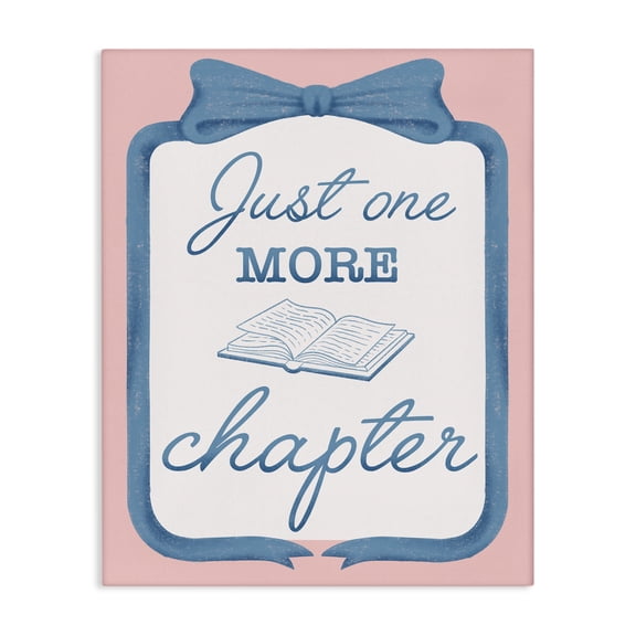 Stupell Industries Chic Just One More Chapter Canvas Wall Art, design by Marcus Prime