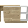 thumbnail image 1 of Chic Kitchen Island - White And Oak, 2 Open Shelves For Revelation, 3 Interior Practicality Classy Shelf Display Storage, 1 of 4