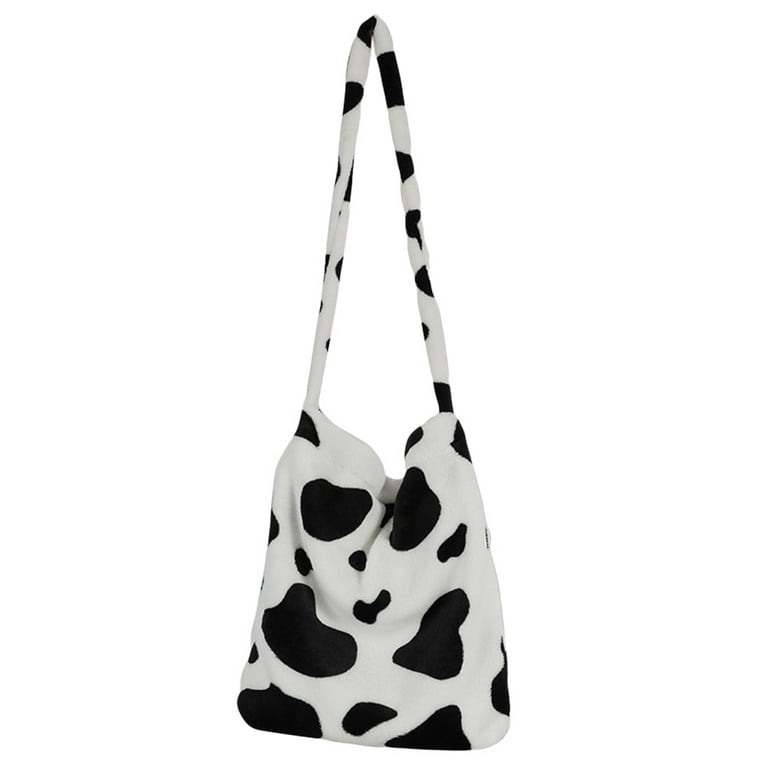 Chic Large Capacity Shoulder Bag Cow Wave Point Plush Handbag (Big Pattern)