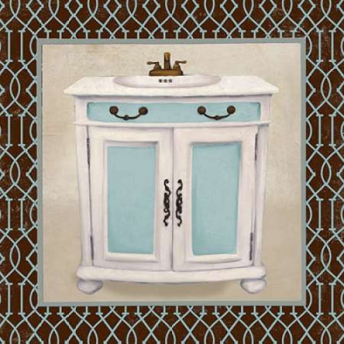 Chic Lattice Bath II Canvas Art - Elizabeth Medley (24 x 24)