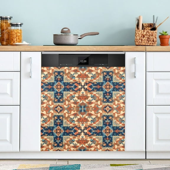 Chic Mandala Dishwasher Magnet Cover Magnetic Fridge Door Cover Home Kitchen Decor 23"x 26"