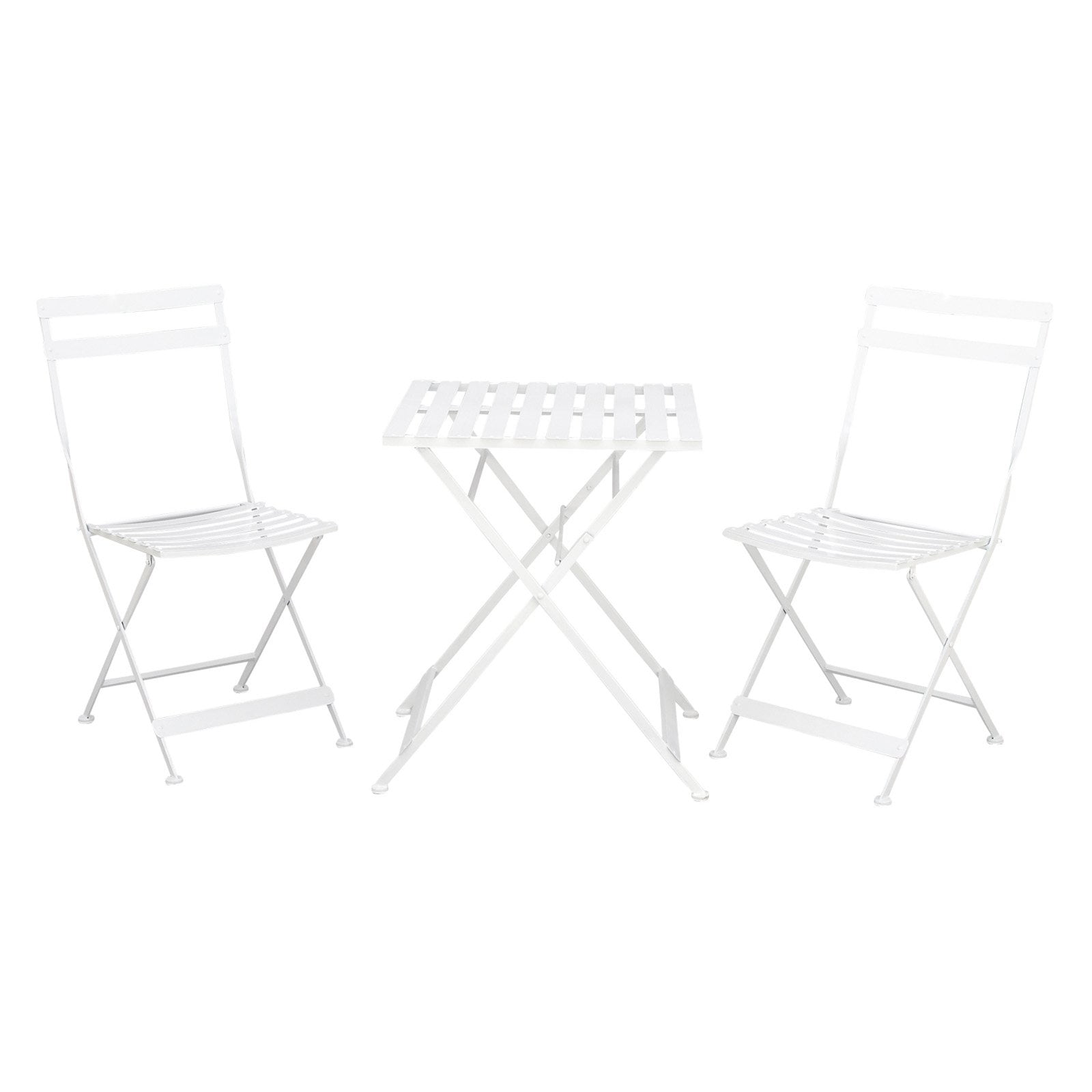 Chic Metal White Bistro Set of Three