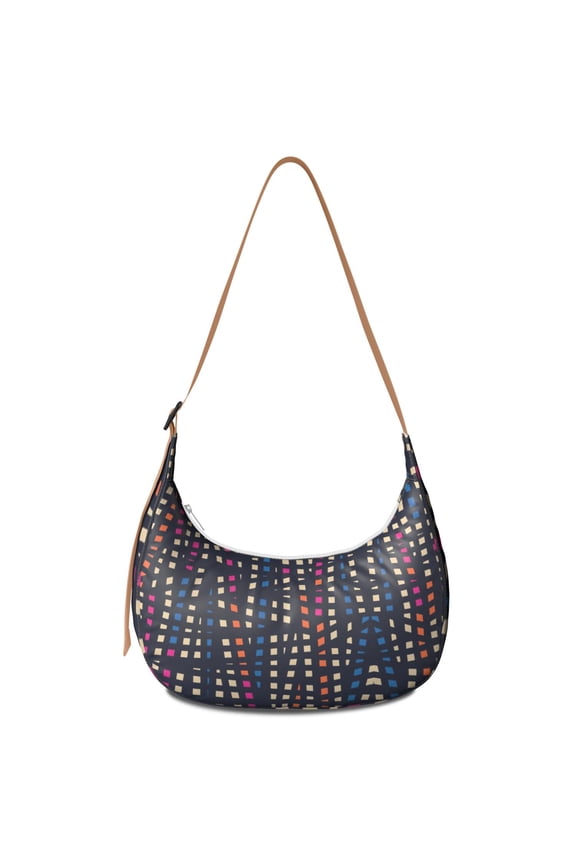 Chic Minimalist Crossbody Handbag for Women, Retro Geometric Shoulder Tote, Lightweight Water-Resistant Hobo Purse with Artistic Graffiti Art and Abstract Design