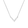 thumbnail image 1 of Chic Minimalist Sterling Silver Arrow V-Shaped Pendant Necklace, 1 of 5