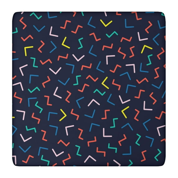 Chic Minimalist Tablecloth with Retro Vintage Abstract and Geometric Designs, Colorful Tie Dye, Psychedelic Art, Rainbow Gradient and Graffiti Art