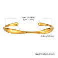 thumbnail image 1 of Chic Mobius Cuff Bangle Bracelets Women Men,Gold Color Waterproof Thin 4MM Stainless Steel Twisted Wristband Gift Jewelry, 1 of 4