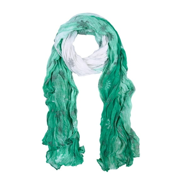 Chic Ombre Watercolor Snowflake Scarf