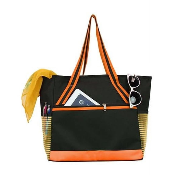 Chic Orange Tablet Mesh Tote Bag