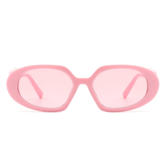 Chic Oval Sunglasses, Pink Frame with Pink Lenses