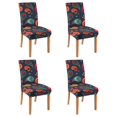 thumbnail image 1 of Chic Paisley Bohemian Dining Chair Covers 4 Pack Vintage Floral Ethnic Retro Colorful Pattern Washable Polyester Stretch Slipcovers Removable Protector for Artistic Decor, 1 of 7