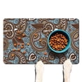 thumbnail image 1 of Chic Paisley Pattern Dog Feeding Mat - Waterproof Pet Food Spill Mat - Non-Slip Placemat - Ethnic Boho Design - Easy to Clean, 1 of 1