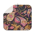 thumbnail image 1 of Chic Paisley Pattern Kitchen Drying Mat Super Absorbent Microfiber Pad Floral Geometric Print Heat Resistant Foldable & Reusable, 1 of 5