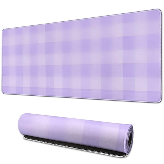 Chic Pastel Checkered Desk Mat: Office Decor, Extra Large Mouse Pad and Laptop Pad, Game Mat - for Work or Play, Size 31.5x11.8in.