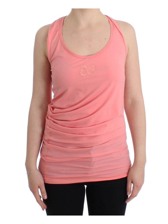 Chic Pink Cotton Blend Tank Top